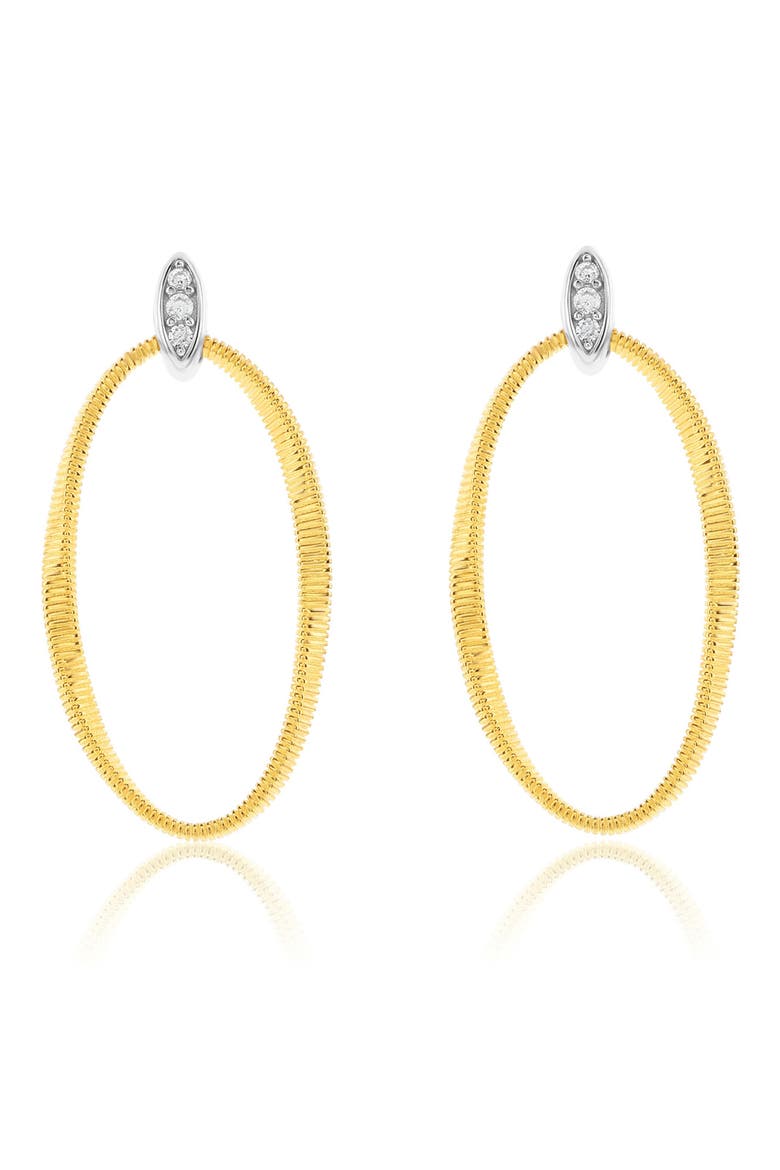 Golden Helix Oval Drop Earrings, Main, color, YELLOW