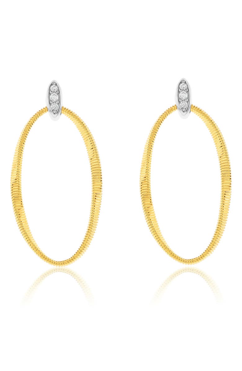 SUZY LEVIAN Golden Helix Oval Drop Earrings, Main, color, Yellow