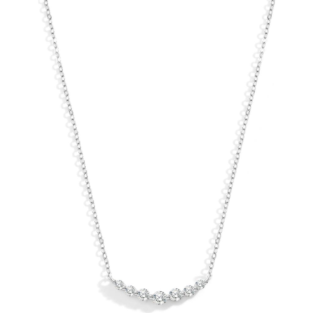 Mint & Lily Classic Arc Diamond Necklace In Metallic
