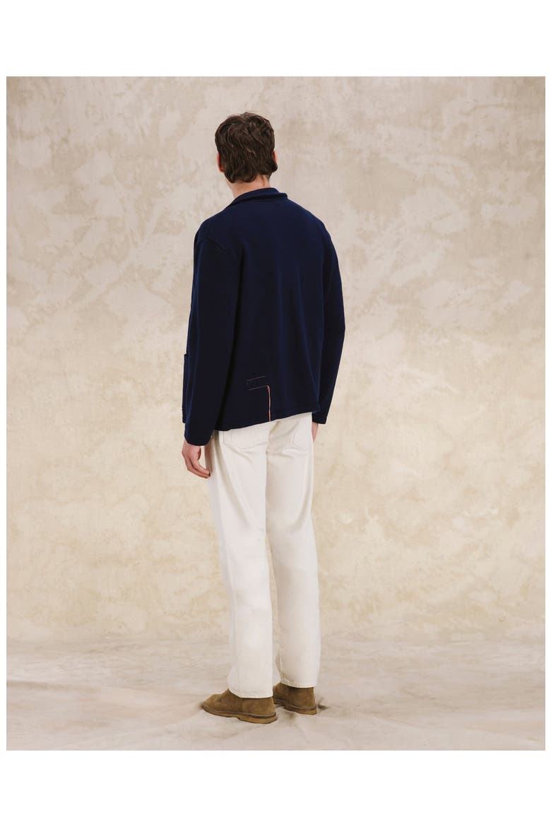 Beta Merino Wool Cardigan, Alternate, color, NAVY BLUE