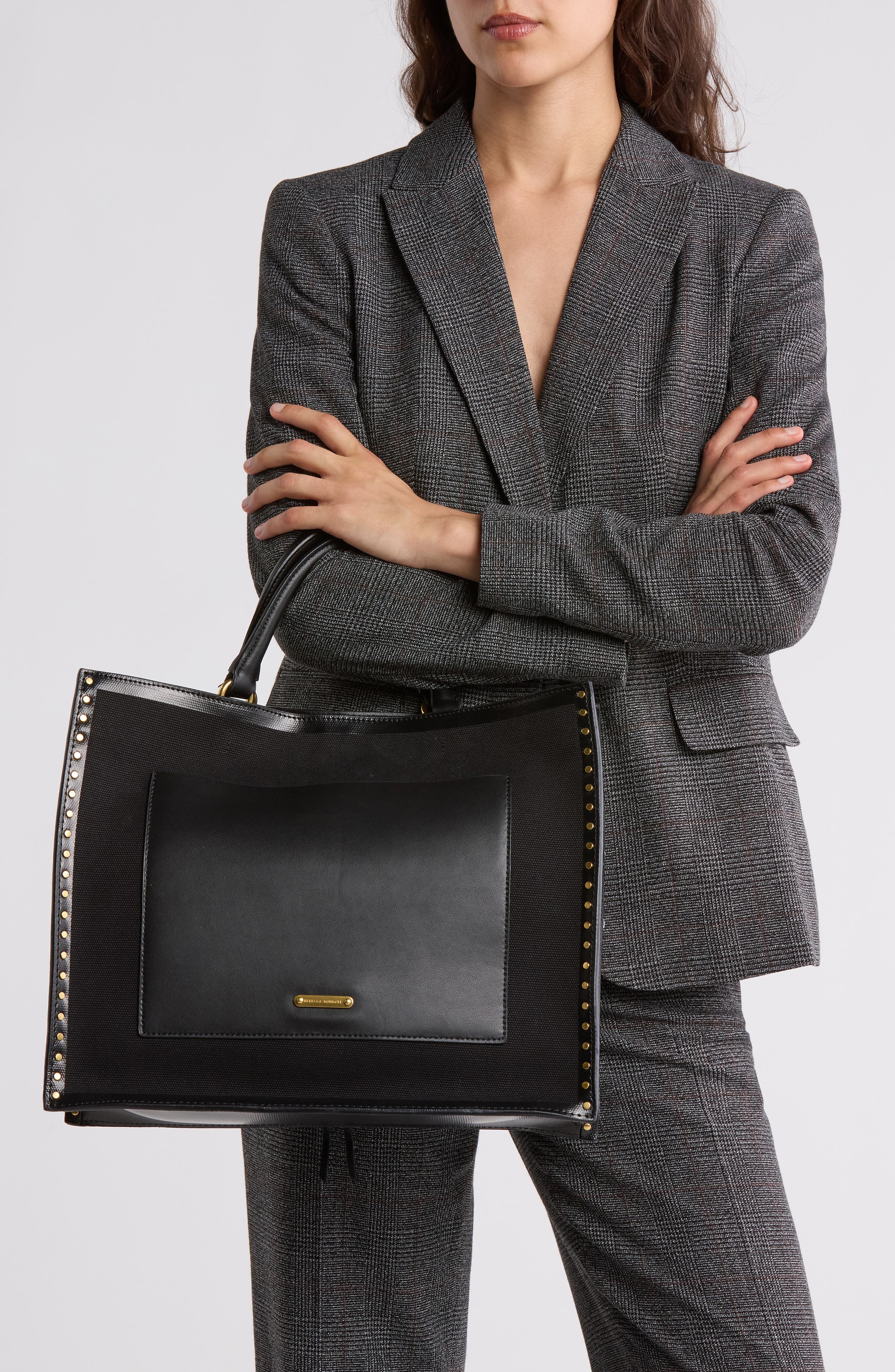 Rebecca Minkoff Darren Canvas & Leather Surplus Tote, Alternate, color, 