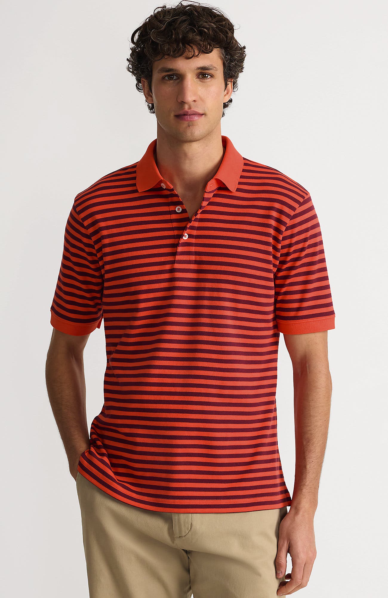 Burgundy/Persimmon Stripe