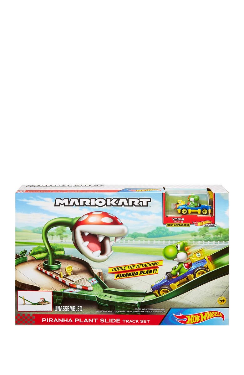 Hot Wheels (R) Mario Kart Nemesis Track Set - Piranha Plant Slide, Main, color, 