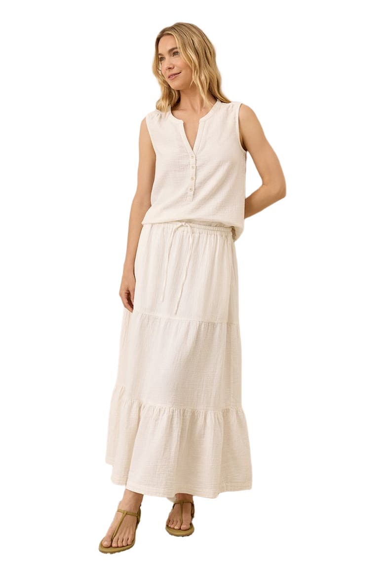 Organic Cotton Coastal Double Gauze Henley Tank, Main, color, Sea Salt