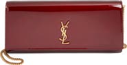 Saint Laurent Kate Patent Leather Clutch on a Chain