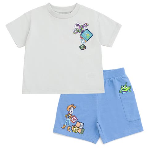 Winnie the Pooh Boys' 2-Piece T-Shirt and French Terry Shorts Set