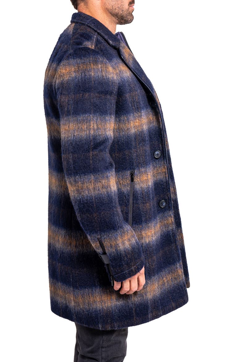 Ascension0003 Black Brushed Cotton Blend Peacoat with Dickey, Alternate, color, BLACK