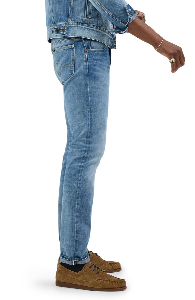Lee Rider Stretch Slim Straight Leg Jeans, Alternate, color, Washed Oliver