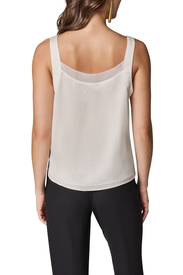 Chiffon Trim Shell Top, Alternate, color, CREAM