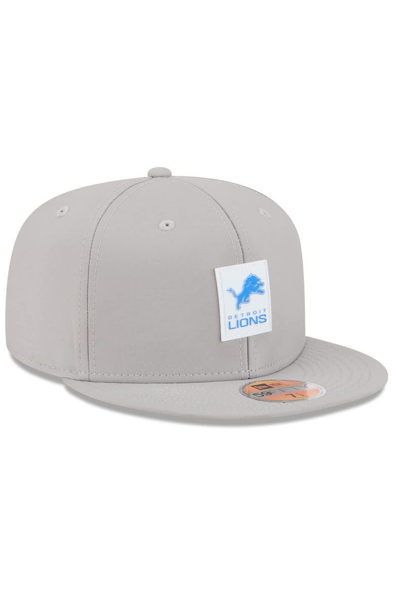 Men's New Era Gray Detroit Lions 2025 Sideline  59FIFTY Fitted Hat, Alternate, color, Gray