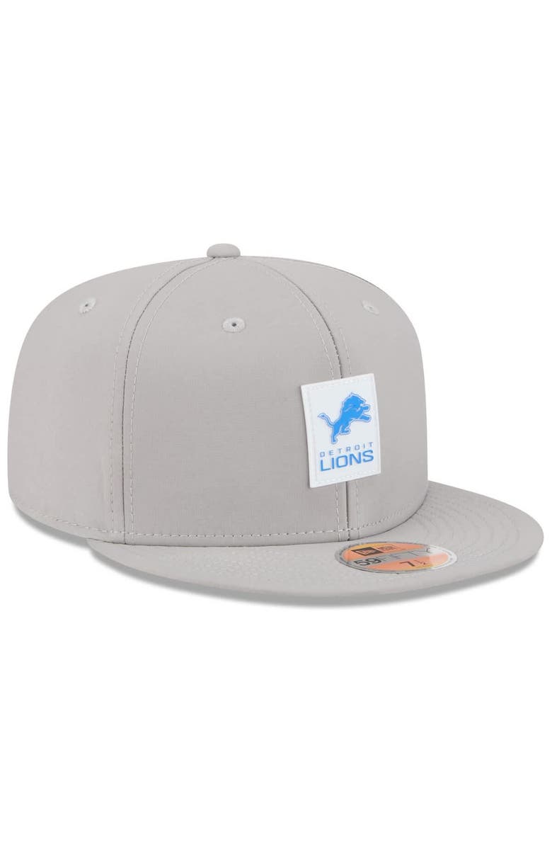 New Era Men's New Era Gray Detroit Lions 2025 Sideline  59FIFTY Fitted Hat, Alternate, color, Gray