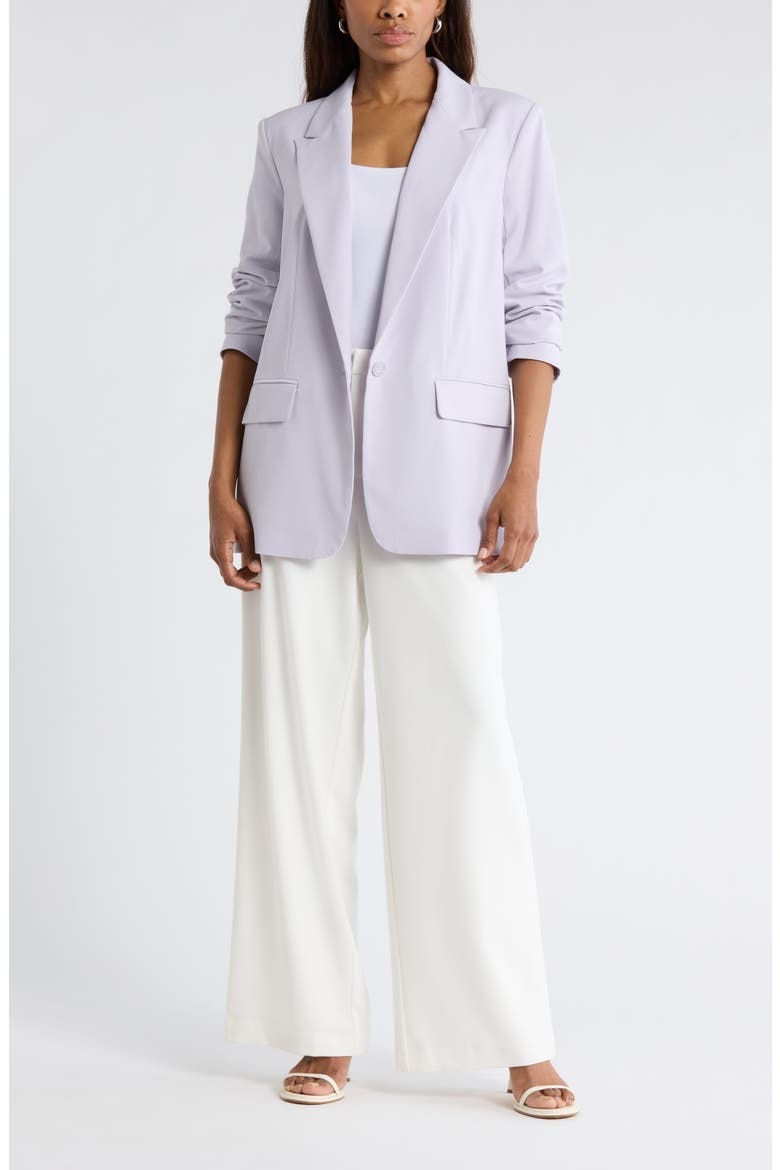 Oversize Peak Lapel Blazer, Main, color, PURPLE EVENING