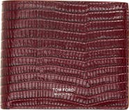 TOM FORD Lizard Embossed T-Line Classic Bifold Wallet
