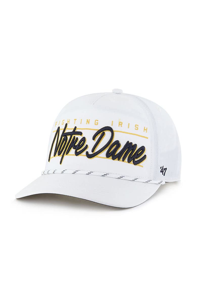 '47 Men's '47 White Notre Dame Fighting Irish Condor Hitch brrr° Adjustable Hat, Main, color, 