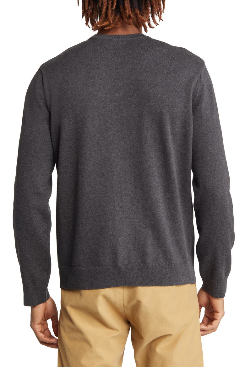 Milano Regular Fit Crewneck Sweater, Alternate, color, CHARCOAL MELANGE