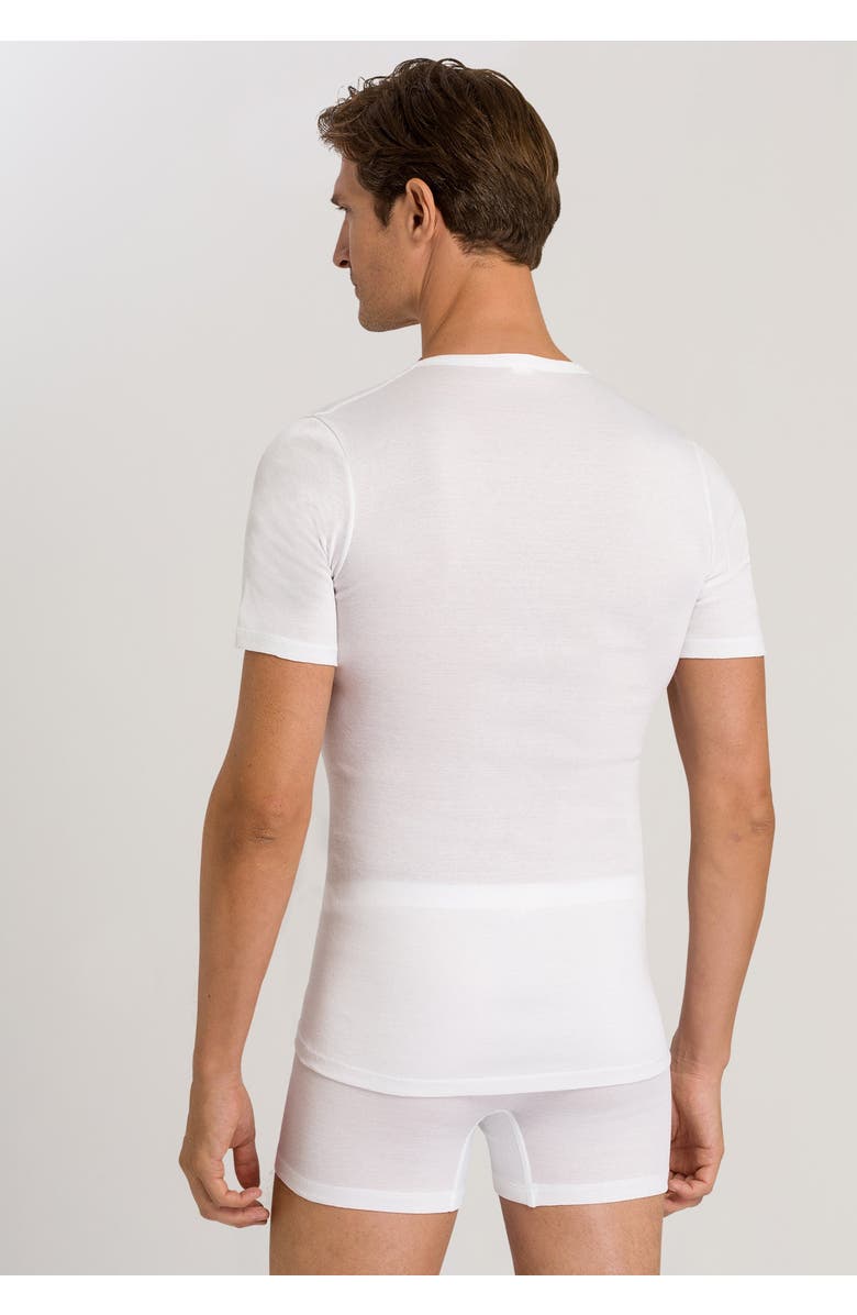 Hanro Cotton Pure Fitted Cotton Crew Neck T-Shirt, Alternate, color, White