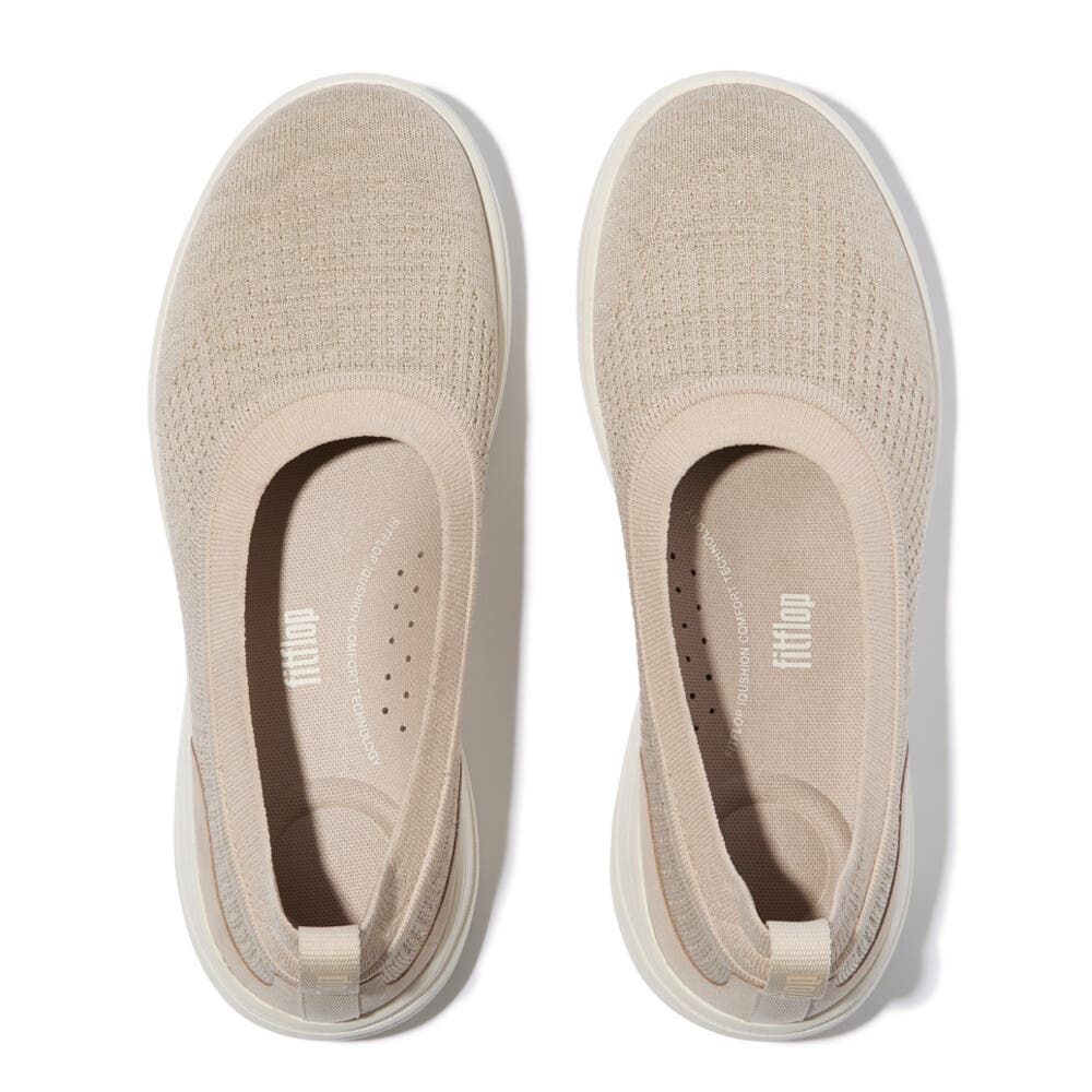Super Q Knit Ballet Flats, Alternate, color, Stone Beige/Platino