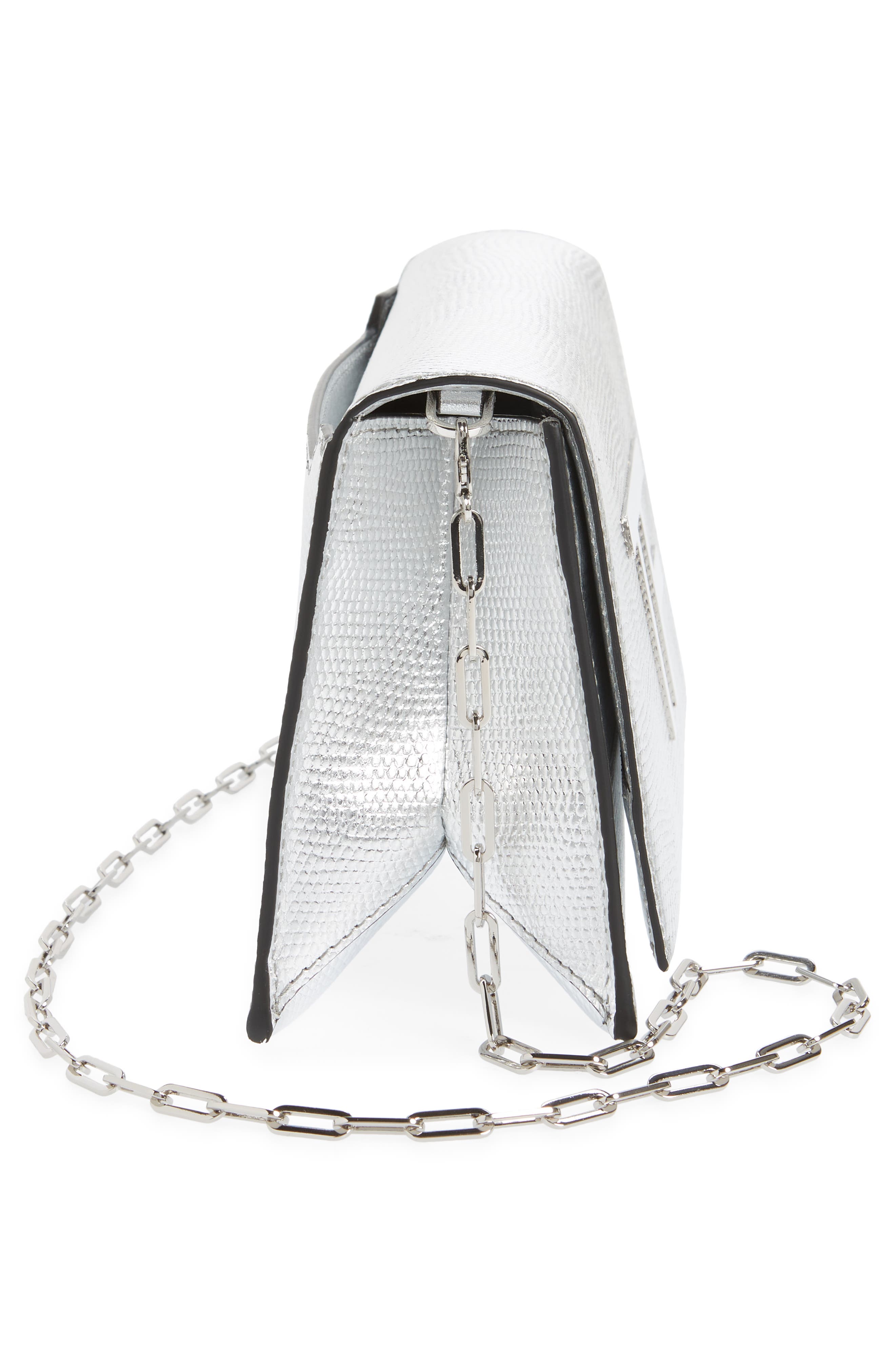 TOM FORD Disco Lizard Embossed Metallic Leather Crossbody Bag, Alternate, color, 