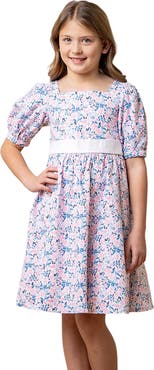 Hope & Henry Girls' Organic Puff Sleeve Party Dress, Toddler