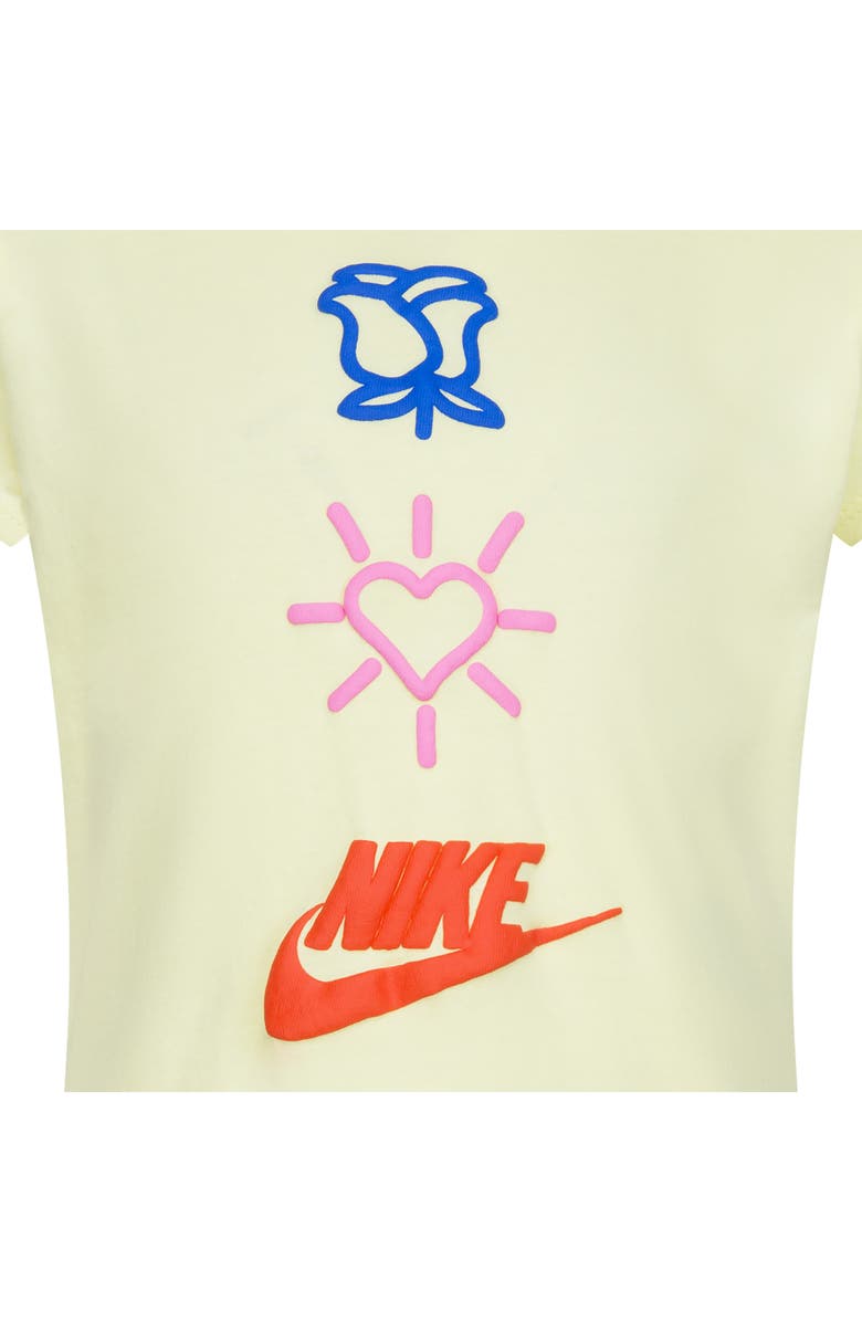 Nike Kids' Love Icon Stack T-Shirt, Alternate, color, Citron Tint