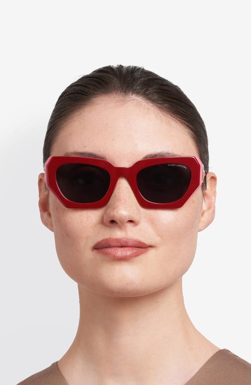 Marc Jacobs 52mm Rectangular Geometric Sunglasses In Gray