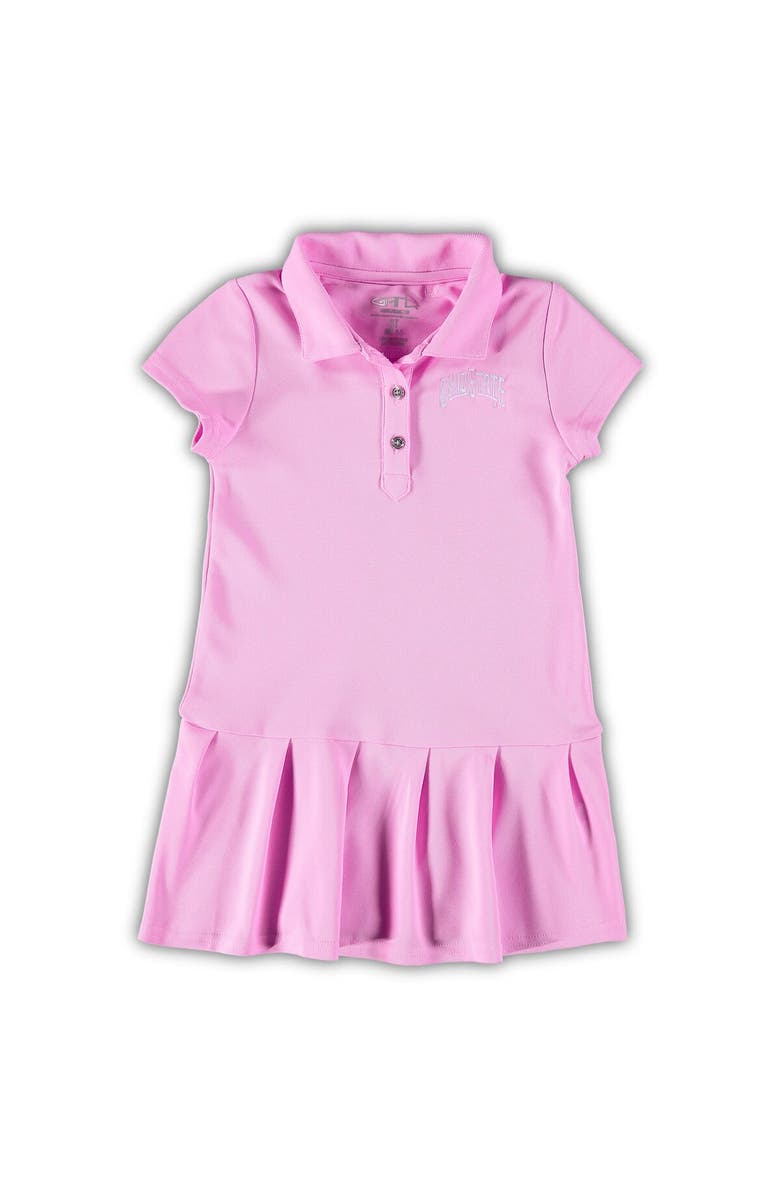 GARB Girls Toddler Garb Pink Ohio State Buckeyes Caroline Cap Sleeve Polo Dress, Main, color, Pink