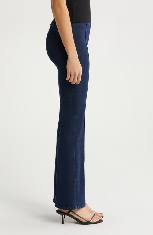 Shop Frame Jetset Pintuck Organic Cotton Blend Flare Jeans In Keller