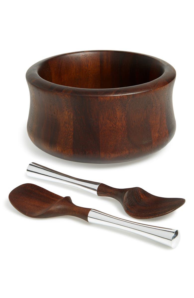 Nambé Nara Salad Bowl & Servers, Main, color, 