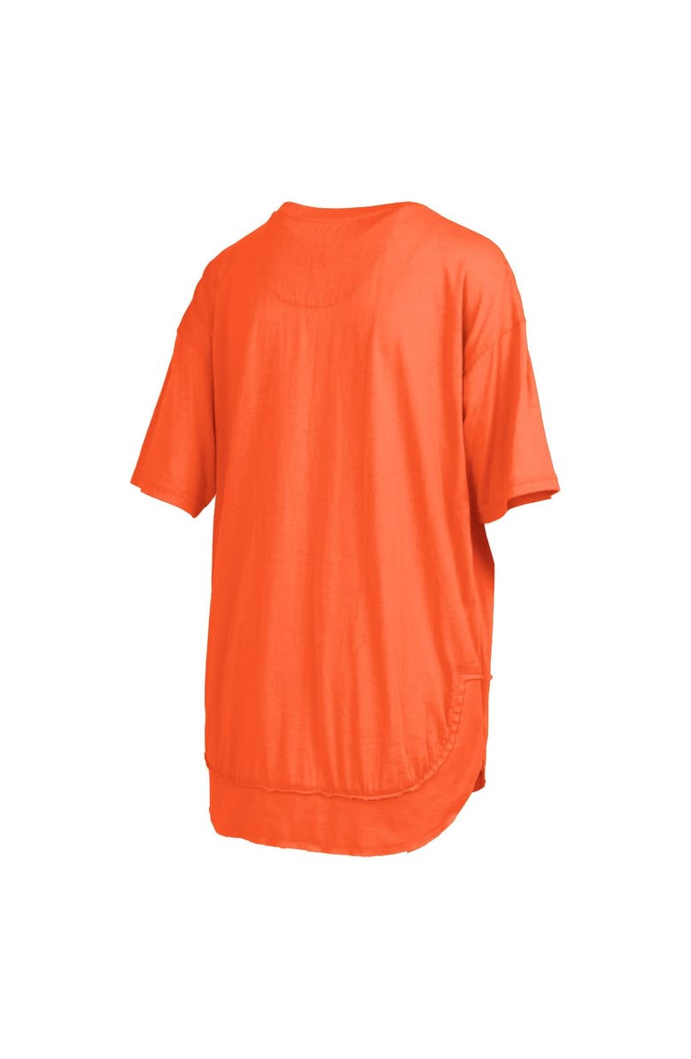 PRESSBOX Women's Pressbox  Orange Clemson Tigers Poncho T-Shirt, Alternate, color, Orange