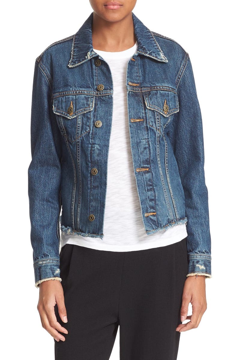 Vince Cutoff Denim Jacket, Main, color,