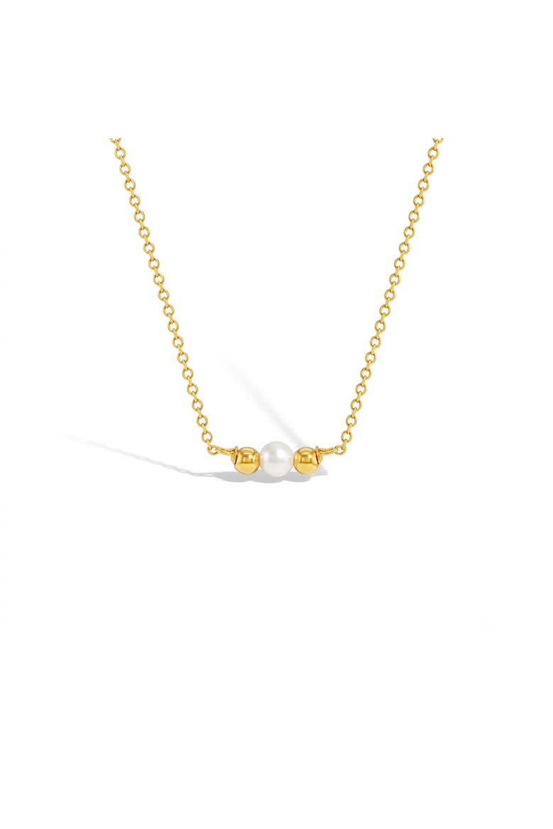 Pearl Stranded Women's Necklace, Main, color, Gold