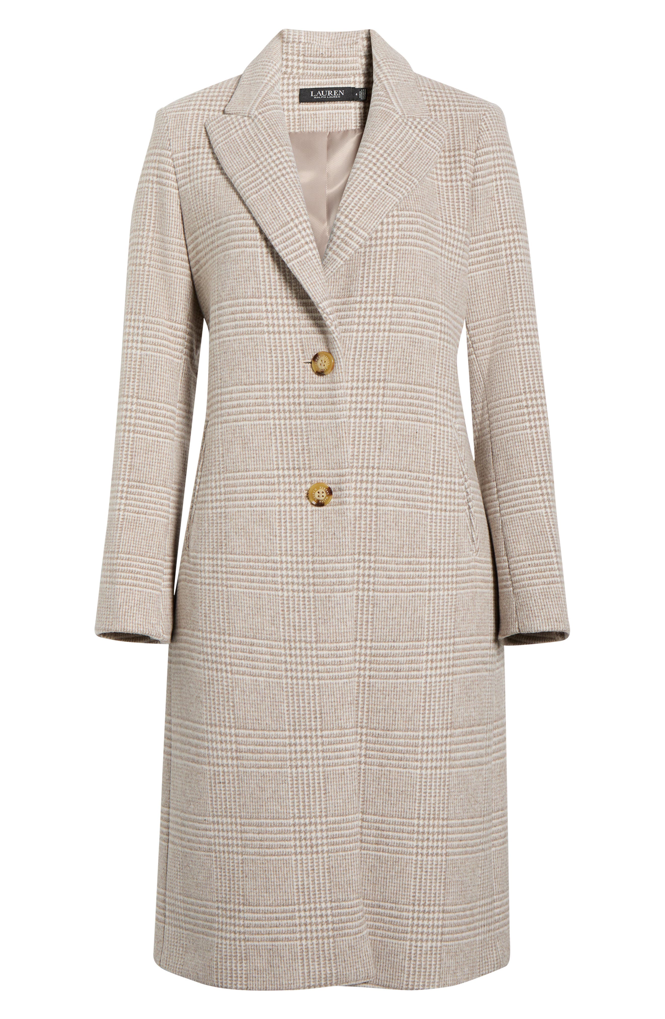 Lauren Ralph Lauren Wool Blend Tweed Coat (Women) | Nordstrom