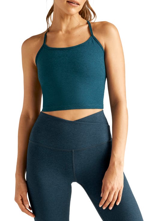 Space Dye Slim Racerback Crop Tank (Regular & Plus)