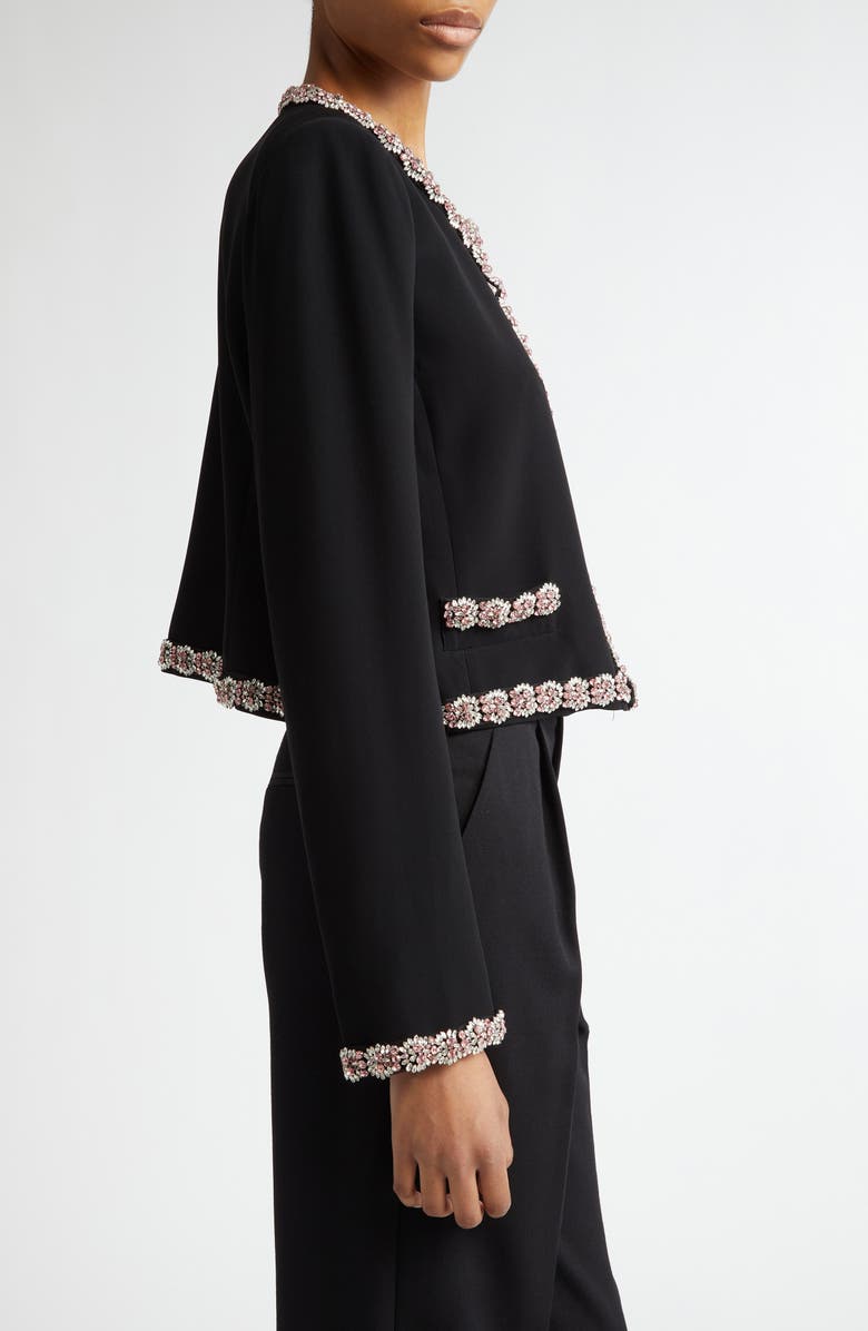 Cinq à Sept Penelope Crystal Embellished Jacket, Alternate, color, Black/ Multi