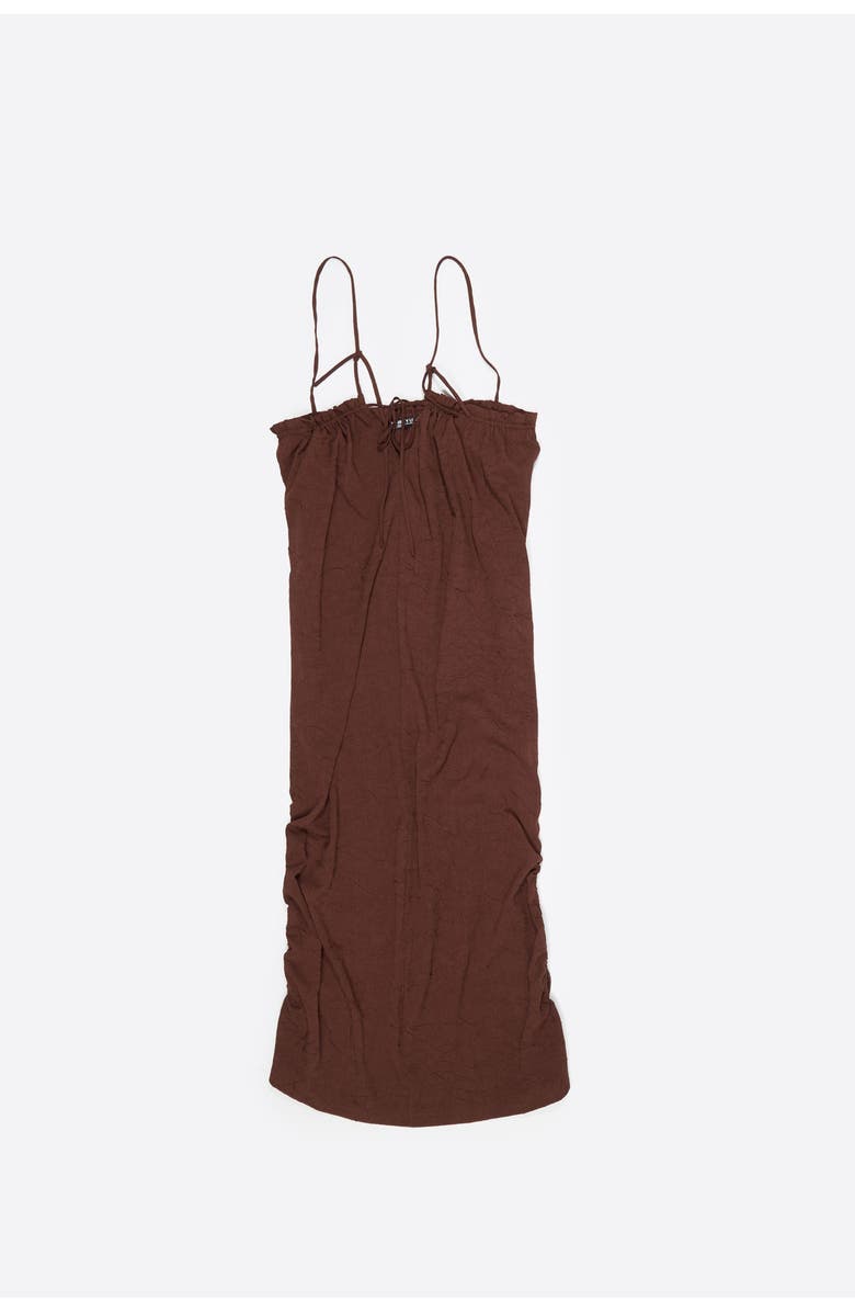 Bimba y Lola Midi Dress With Adjustable Straps, Alternate, color, Brown