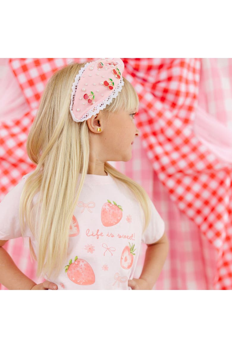 Life Is Sweet Strawberry Short Sleeve T-Shirt, Alternate, color, Ballet Pink