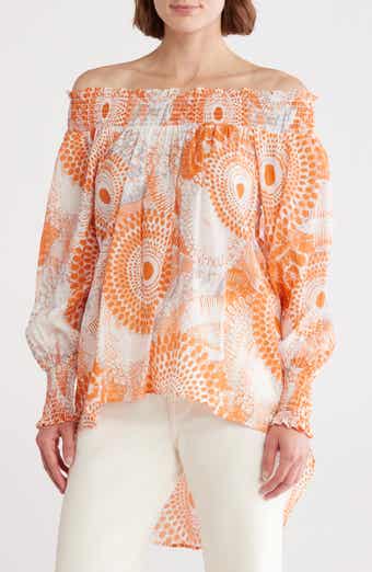 Off the Shoulder High-Low Tunic Shirt