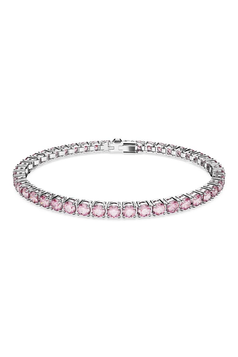 Matrix Crystal Tennis Bracelet, Main, color, PINK