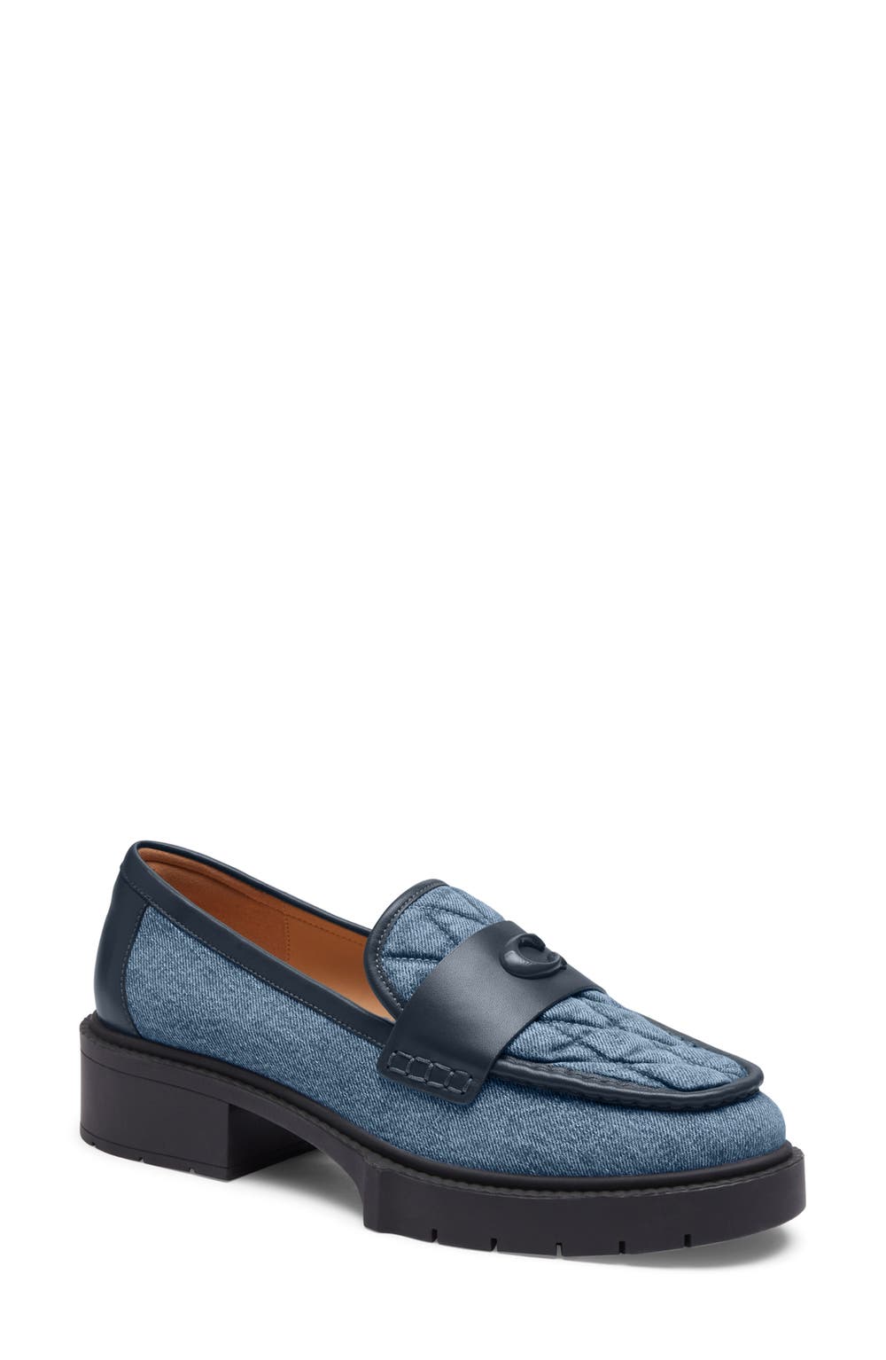 Leah Platform Loafer, color, DEEP BLUE