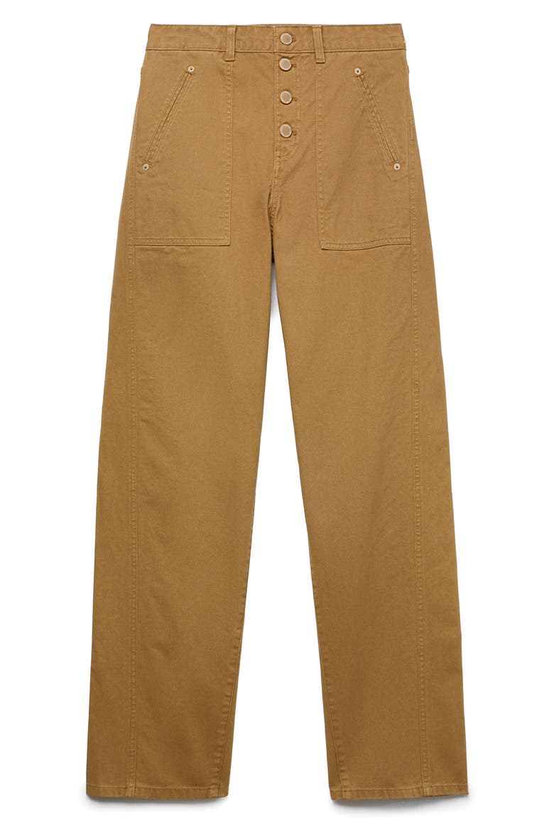 High Waist Tapered Trousers, Main, color, SANDSTONE BROWN