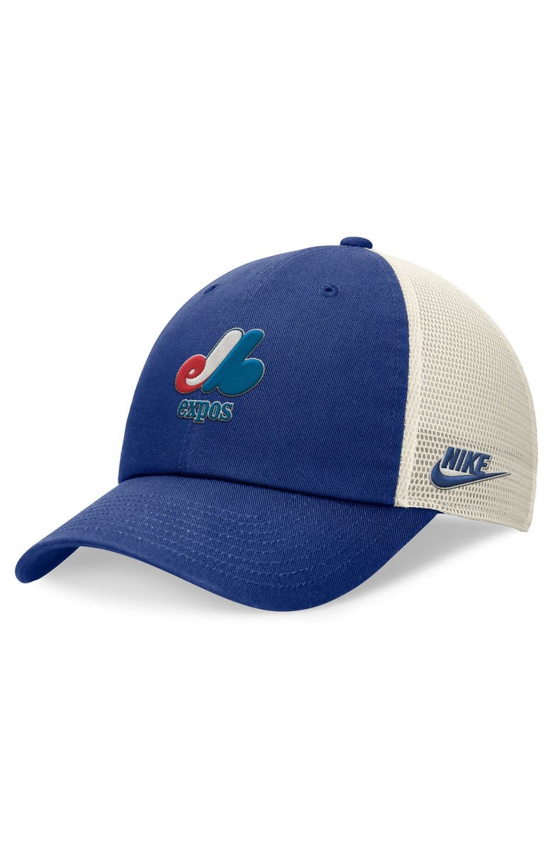 Nike Men's Nike Royal Montreal Expos Cooperstown Collection Rewind Club Trucker Adjustable Hat, Main, color, 