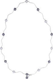 SAACHI Faux Pearl Station Wave Necklace