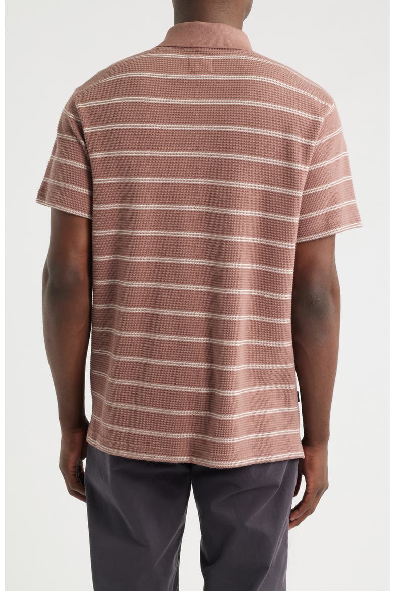 Shayne Short Sleeve Cotton Knit Button-Up Shirt, Alternate, color, TAUPE