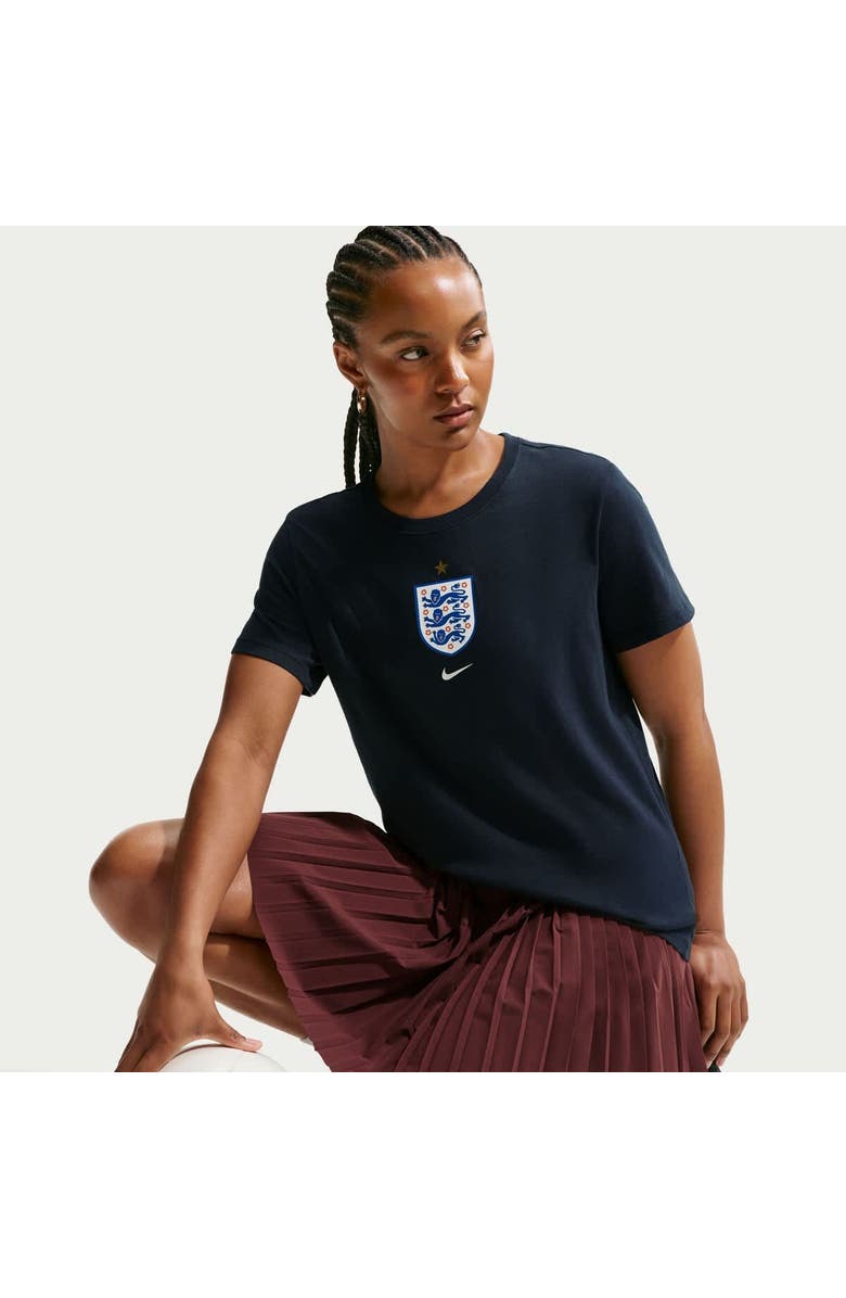 Nike Women's Nike Blue England National Team Crest T-Shirt, Alternate, color, Blue