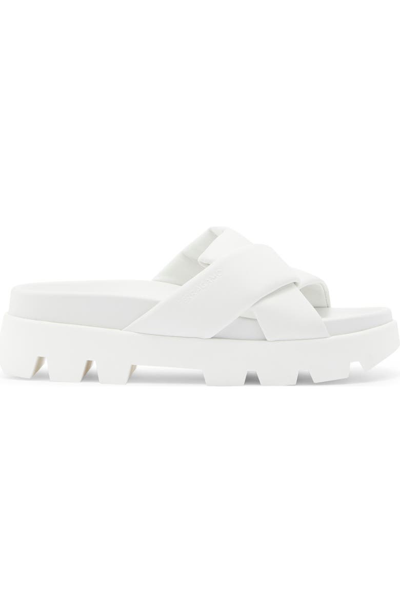 FERRAGAMO Air Lug Slide Sandal, Alternate, color, White
