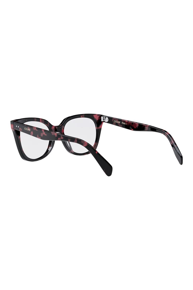 Thin 2 Dots 52mm Cat Eye Optical Glasses, Alternate, color, HAVANA