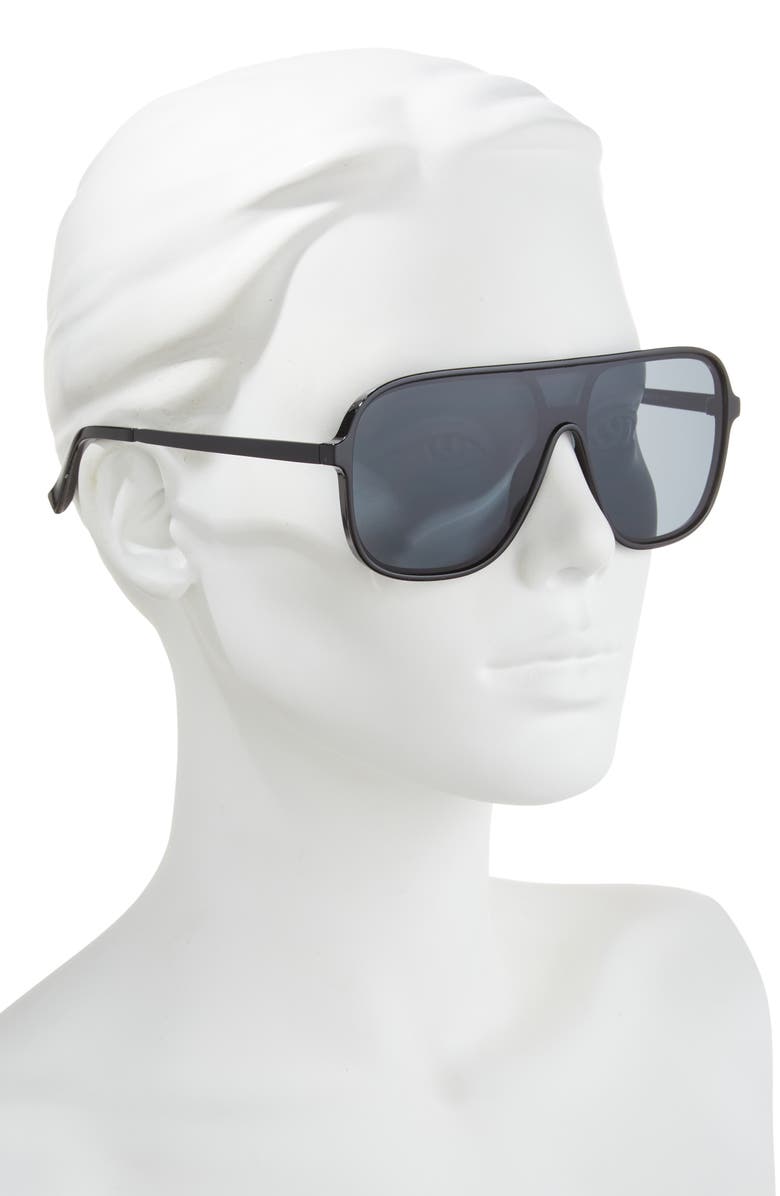 Vince Camuto Aviator Sunglasses, Alternate, color, Black