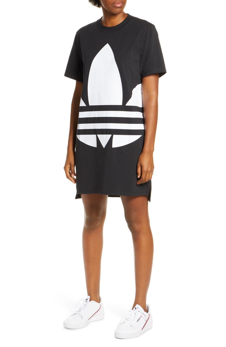 adidas Originals Large Logo T-Shirt Dress, Main, color, 