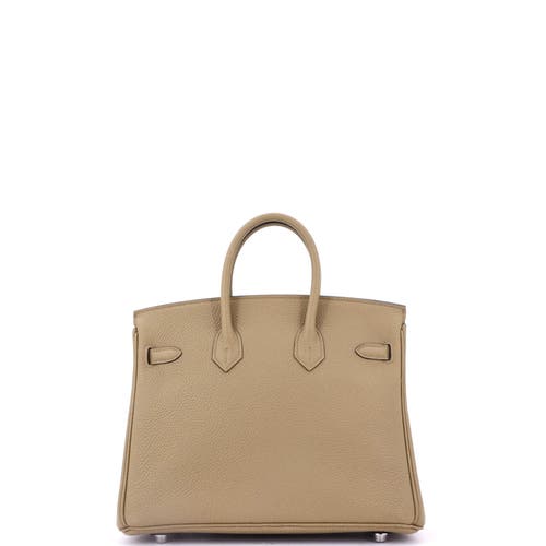 Pre-owned Hermes  Hermes Birkin Handbag Brown Togo With Palladium Hardware 25 In Brown
