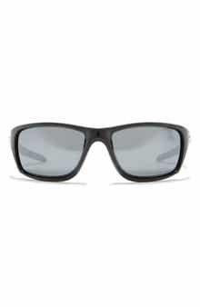 60mm Irid Polarized Rectangle Sunglasses